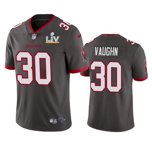 Men's Tampa Bay Buccaneers #30 Ke'Shawn Vaughn Grey NFL 2021 Super Bowl LV Limited Stitched Jersey Men's Tampa Bay Buccaneers #30 Ke'Shawn Vaughn Grey NFL 2021 Super Bowl LV Limited Stitched Jersey
